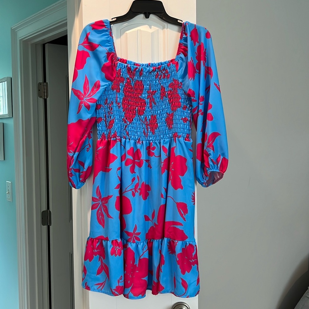 Blue Floral Dress